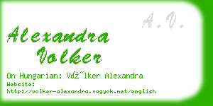 alexandra volker business card